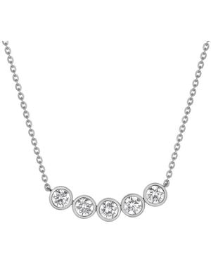 Brilliant Diamond 14Kt 1.00 Carat Lab Grown Diamond Necklace For - Metallic
