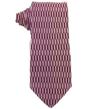 BVLGARI Logomania Printed Silk Tie - Red