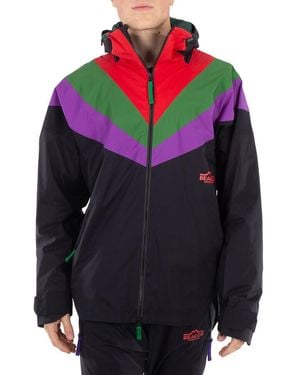 Kolor Colourblock Hooded Nylon Jacket, Brand Size 1 - Blue