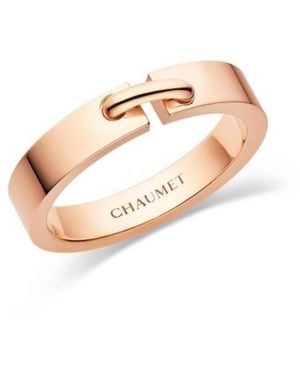 Chaumet 18K Rose Liens Evidence Wedding Ring - Metallic