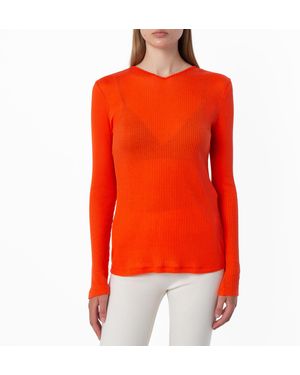 Ferragamo Ferragamo Long-Sleeved Knit Top - Red