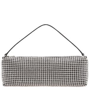 T By Alexander Wang Rhinestone Mesh Heiress Soft Bag - Metallic