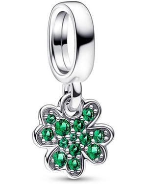 PANDORA Four Leaf Clover Dangle Charm - Green