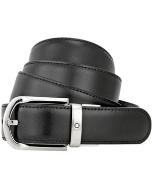 Montblanc Reversible Leather Belt 111080 - Black