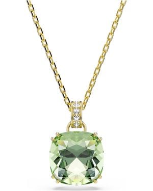 Swarovski Millenia 18K Plated Cushion-Cut Necklace - Metallic