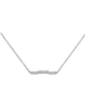 Gucci Link To Love Necklace With Diamonds - Metallic