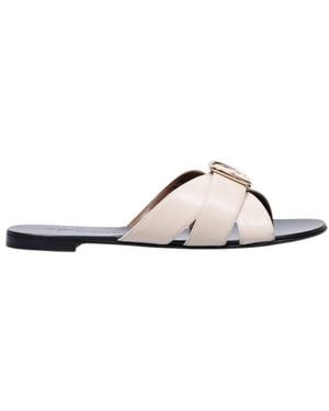 Giuseppe Zanotti Geraldhine Leather Slides, Brand Size 38 Us - Brown