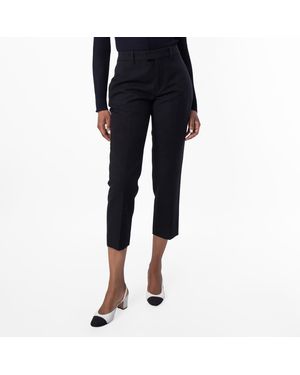 Burberry Tailored Virgin Wool Cropped Pants, Brand Size 10 Us - Blue