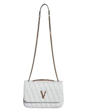 Versace Mini Nappa Leather Crossbody Shoulder Bag Aos - White