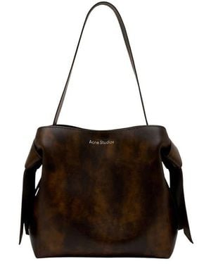 Acne Studios Leather Shopper Shoulder Bag - Black