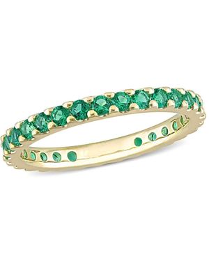 Amour 3/4 Ct Tgw Created Emerald Eternity Ring - Green