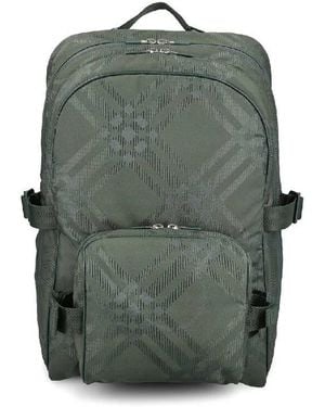 Burberry Jacquard Check Backpack - Green