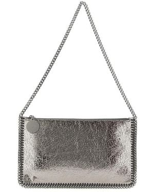 Stella McCartney Falabella Metallic Clutch - Gray