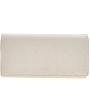 BVLGARI Logo Infinitum Large Leather Wallet - Natural