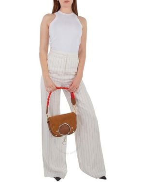 See By Chloé Mara Suede And Leather Crossbody Bag - Red