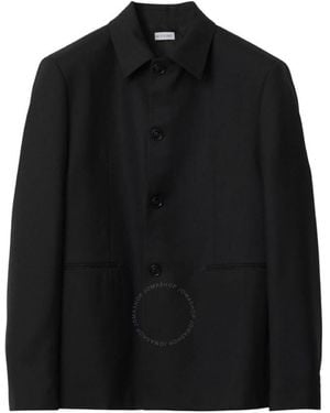 Burberry Button-Down Wool Tailored Jacket, Brand Size 46R (Us - Black