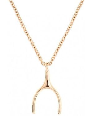Sole du Soleil Daffodil Collection 18K Rg Plated Wishbone Fashion Necklace - Metallic