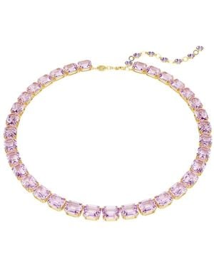 Swarovski Millenia Tennis Necklace - Pink
