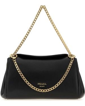 Prada Nappa Leather Small Tumulte Handbag - Black