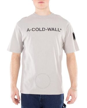 A_COLD_WALL* Overdye Logo T-Shirt - Grey