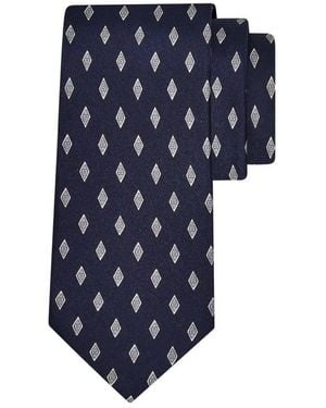 Ferragamo Micro Gancini Print Jacquard Silk Tie - Blue
