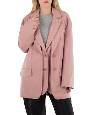 Tibi Ladies Toffee Cassius Suiting Double Layer Liam Blazer - Pink