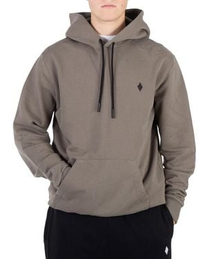 Marcelo Burlon Marcel Burlon Cross Embroidered Hoodie - Grey