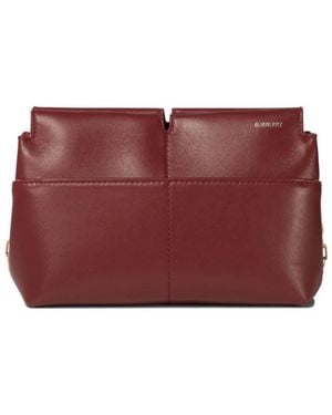 Burberry Ekd Snip Chain Linked Clutch Bag - Red