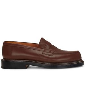 J.M. Weston Bergeronnette Triple Sole 180 Loafers - Brown