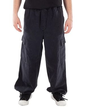 Etudes Studio Forum Canvas Wrinkle Cargo Trousers, Brand Size 52 (Us Size 36) - Black