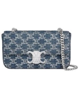 Celine Claude Shoulder Bag - Blue