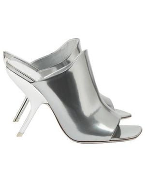 Ferragamo Era X5 Leather Open-Toe Sandals - Gray
