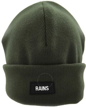 Rains Ribbed Fleece Beanie - Brown