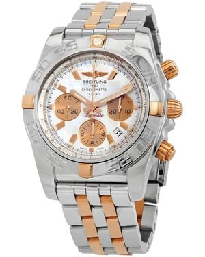 Breitling Chronomat 44 Chronograph Automatic Two Tone Watch - Metallic