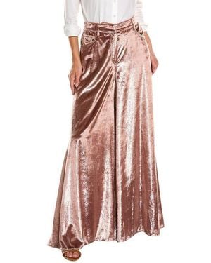 Brunello Cucinelli Velvet Wide Leg Trousers, Brand Size 36 (Us - Pink