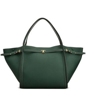 Tod's Medium Leather Tote - Green