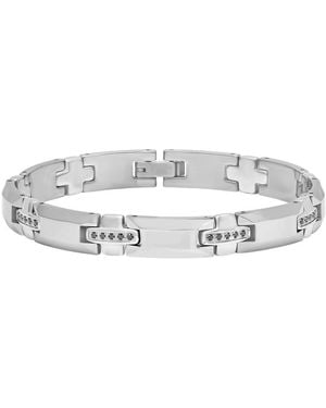 Robert Alton 3/8Ctw Diamond Tungsten And Stainless Steel High Polish Link Bracelet - Metallic