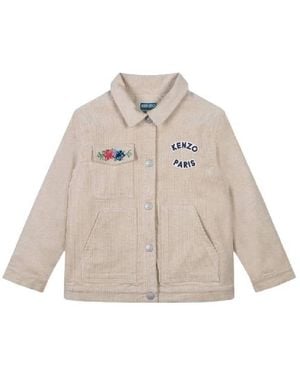 KENZO Straight Cut Corduroy Jacket - Natural