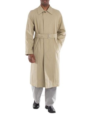 Burberry Reversible Long Sleeve Bradford Trench Coat, Brand Size 50 Us - Natural
