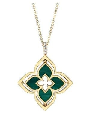 Roberto Coin Venetian Princess Pirouette Diamond Pave & Malachite Pendant - Metallic