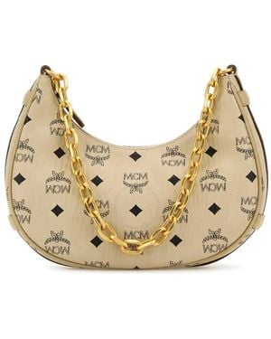 MCM Aren Crescent Hobo Bag - Metallic