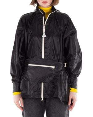 Moncler Moy Parker Long Sleeve Jacket, Brand Size 0 - Black