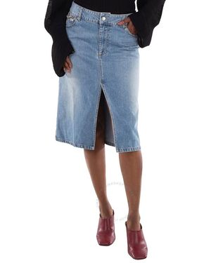Stella McCartney Falabella Chain Skirt in Blue | Lyst