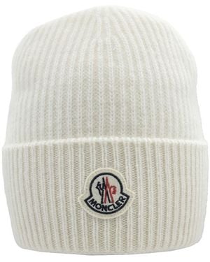 Moncler Cashmere And Wool Beanie - White