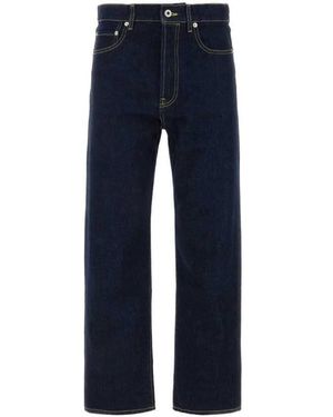KENZO Asagao Straight Denim Jeans, Waist - Blue