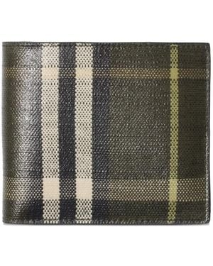Burberry Check Bifold Wallet - Gray