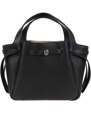 Tory Burch Romy Pebbled Satchel - Black
