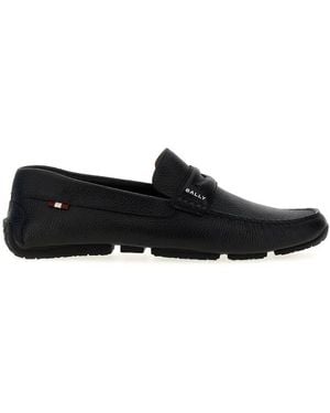 Bally Palven-U Leather Loafers, Brand Size 5 Us - Black