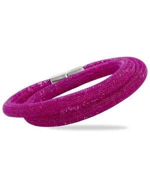 Swarovski Stardust Fuchsia Double Bracelet 5089833-M - Purple
