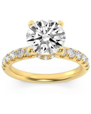 Mure And Co 2Ctw Round Shaped Lab Grown Diamond (F/Vs) Hidden Halo Accented Ring - Metallic